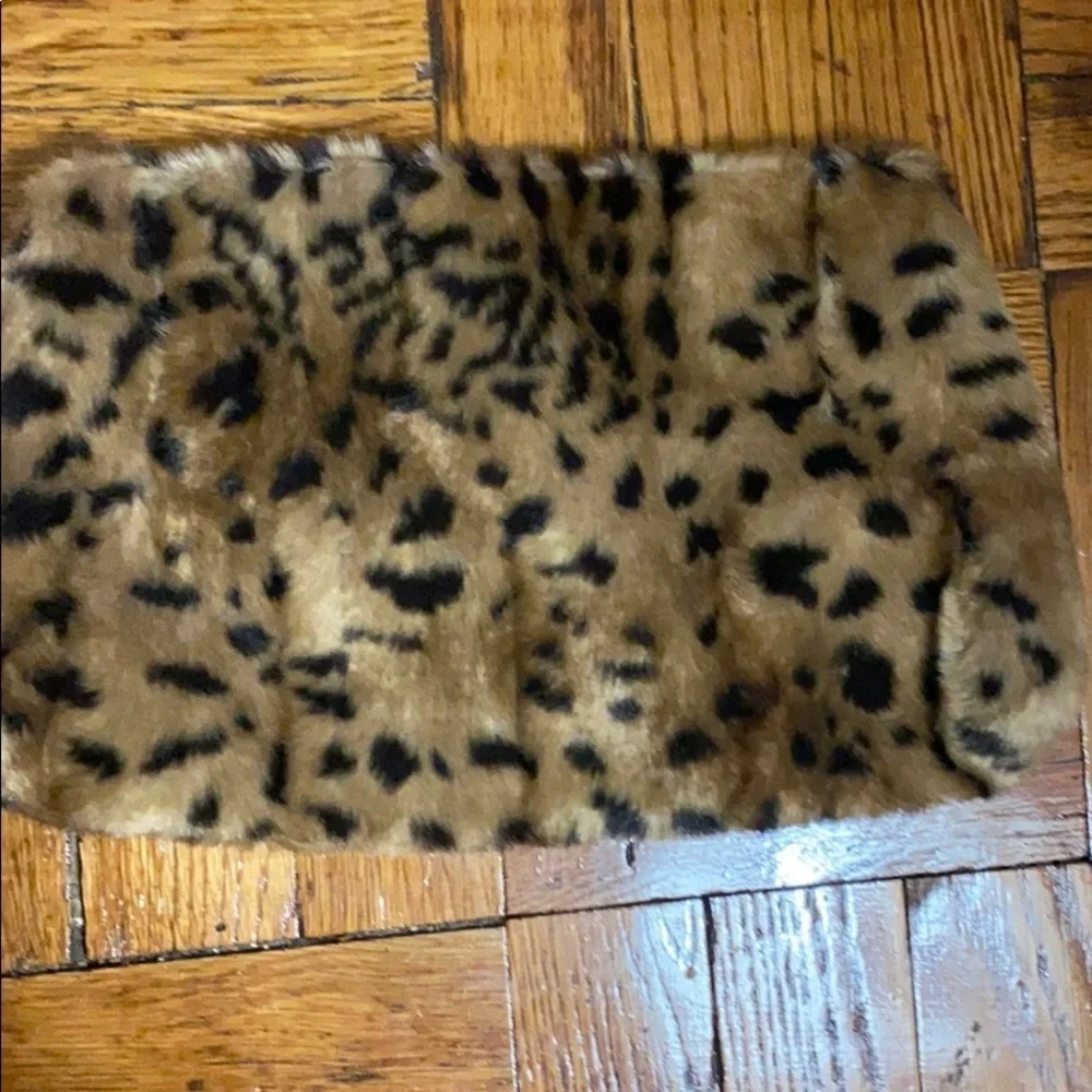 NWOT INC cheetah print clutch with bow